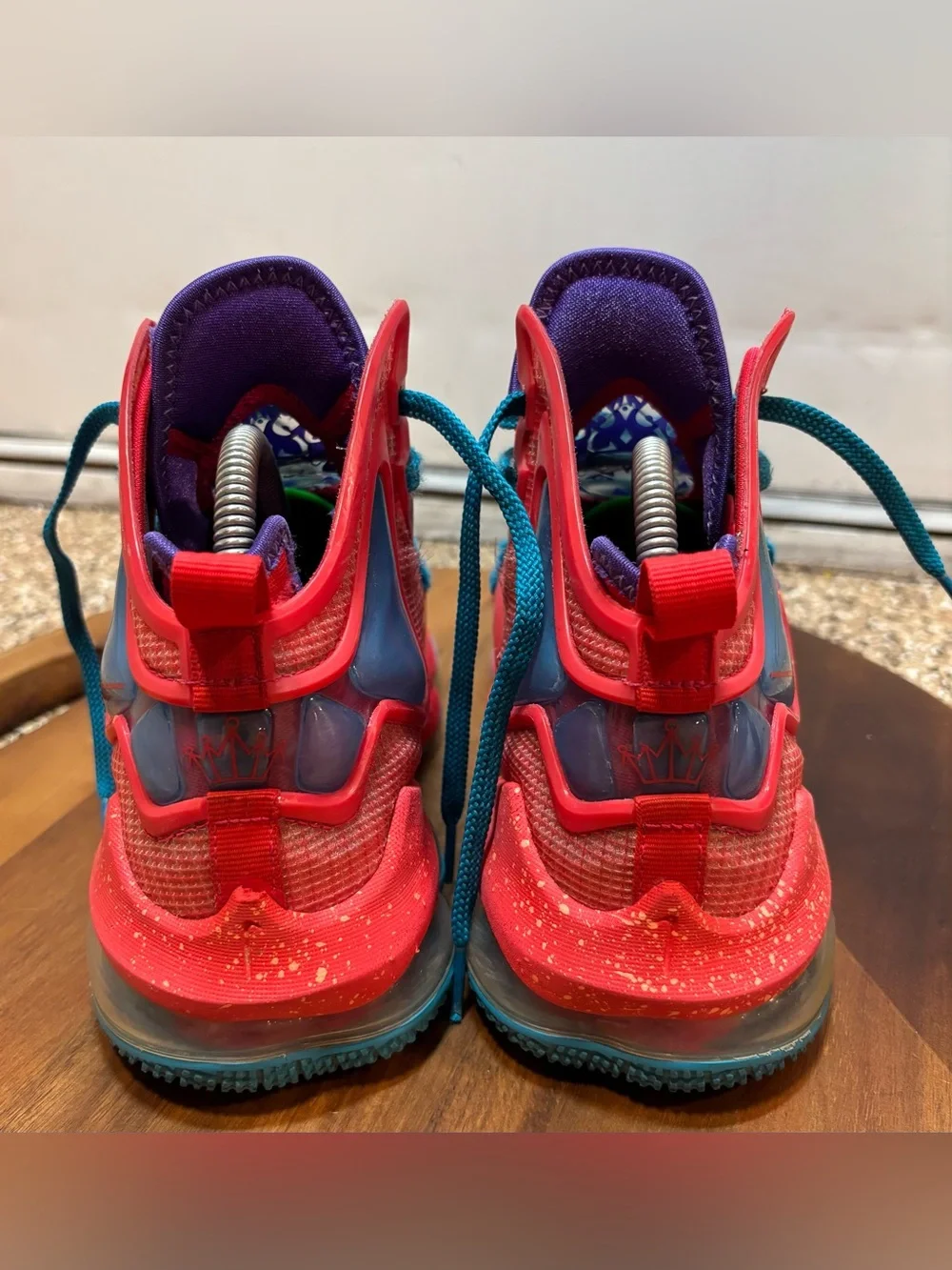 Nike Lebron Crown XIX 19 Shoes GS DD0418-600 Siren Red Blue Youth Size 5.5Y